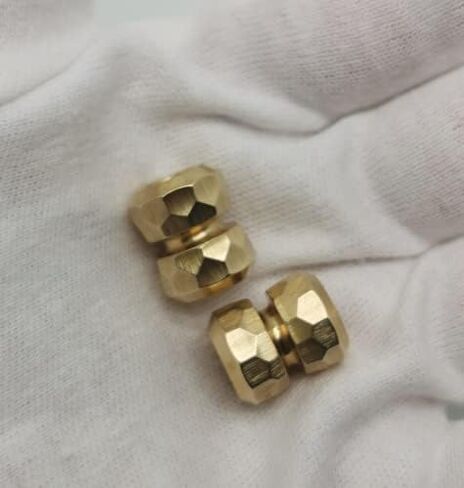 2 pcs Brass Stone Grain Lanyard Beads Charms Pendant Paracord Parachute Cord Beads Mens Gift DIY Accessories (2pcs Retro Brass) in Kuwait