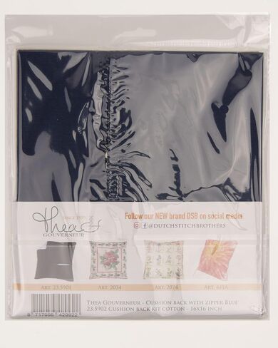 Thea Gouverneur Cushion Back Kit with Zipper - Set of 3 - Beige - for Any 16x16 Inch (40x40cm) Cushion- Cross Stitch Creations - Embroidery - Embroidery Kit for Adults - 23.59993 in Kuwait