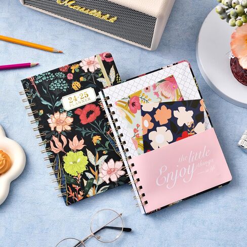 Planner 2024-2025 - Academic Planner 2024-2025, JUL 2024 - JUN 2025, 6.4" x 8.5" Weekly Monthly Planner with Tabs, Hardcover, Elastic Closure, Back Pocket in Kuwait