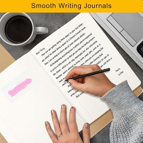 EUSOAR Notebooks College Ruled, 3 Pack A4 11" x 8-1/2", 40 Sheets/ 80 Pages, 100gsm Thick Paper, Notebook Bulk Journal Line Writing Pads, Drawing Sketchbook Subject for Office Business Work Supplies in Kuwait