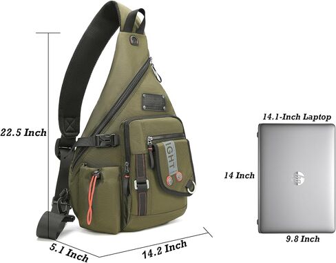 NICGID Sling Bag Backpack, 13.3'' 14.1'' Laptop Bag Crossbody Shoulder Chest Backpacks Travel Outdoors for Men Women in Kuwait