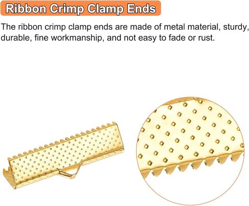 UXCELL 100PCS 8MM RIBBON CRIMP CLAMP نهايات ، مرجعية أطراف تجعيد القرص ، أطراف Clasp Clasp لصنع المجوهرات قلادة سوار ، 4 ألوان in Saudi Arabia