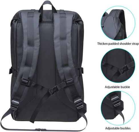 KAUKKO Laptop Outdoor Backpack Traveling Rucksack Fits 15.6 Inch (5-8-Black) in Kuwait