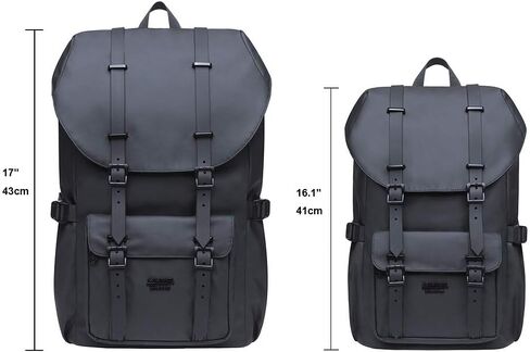 KAUKKO Laptop Outdoor Backpack Traveling Rucksack Fits 15.6 Inch (5-8-Black) in Kuwait