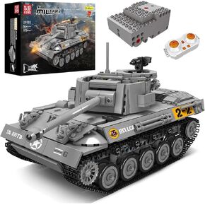 Mould King M18 Hellcat Tank Destroyer Building Set, RC Control WW2 Military Vehicle Construction Blocks Kit, Adult Collectible Army Model to Build and Display, Boy Toys for Teen Gifts (971 PCS)