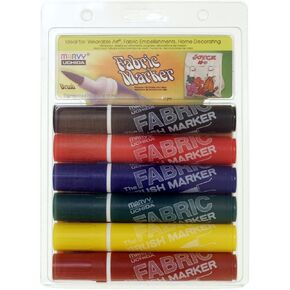 Uchida 722-6A Brush Fabric Marker, Set of 6
