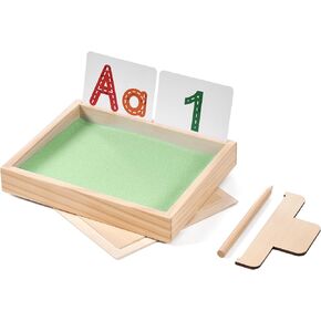 Montessori Sand Tray for Kids,Writing Play Sand Tray with Lid for Classroom Practice Writing Letters and Numbers