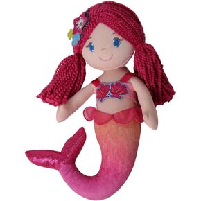 Pink Caribbean Mermaid Plush Doll, 13"