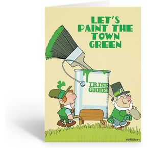 Stonehouse Collection St. Patricks' Day Card Set - 12 St Patty Day Cards & Envelopes (Snakes)