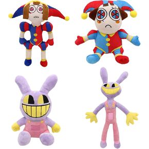 The Amazing Digital Circus Plush,4pcs Pomni Plushies Toy Gift, Cute Stuffed Figure Doll for Kids and Adults, Birthday Halloween Christmas Choice for Boys Girls