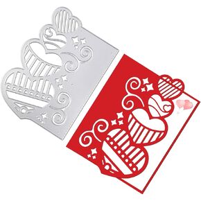 OOTSR Cutting Dies for Card Making, Valentine's Day Heart Die Cuts, Embossing Tool Stencil Template Cut Die for Album Paper Craft Scrapbooking DIY Decor