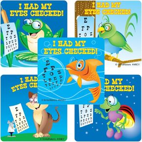 SmileMakers Animal Eye Check Stickers - Prizes and Giveaways - 100 per Pack