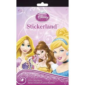 SandyLion STLPAD4P Princess PG Stickerland Pad-4 Pages, Multi