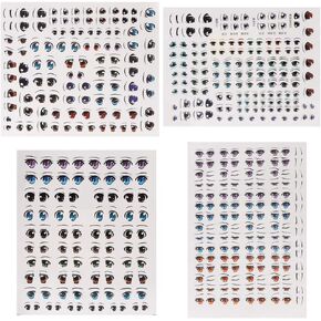 Doll Accessories, Cute Cartoon Eyes Anime Figurine Dolls Eye Water Stickers for DIY Doll Accessories Scrapbook Stickers - Fun Eyeball Stickers - Novelty Stickers