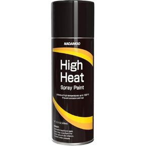 NADAMOO High Heat Spray Paint for Metal, Matte Finish BBQ & Stove Aerosol Paint - High Temperature Resistant Up to 1200°F,1 Can, Black