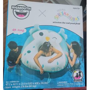 BigMouth SQUISHMALLOWS Winston The OWL Pool Float, Small, PINK in Kuwait