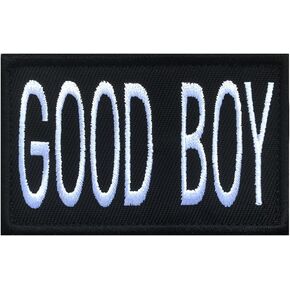 Antrix Good Boy Patch, Tactical Funny Embroidered Applique Fastener Hook & Loop Bad Boy Emblem Badge Patch for Backpack Caps Hat Vest School Bag Uniform Work Clothes Kids Adult Dogs Animals