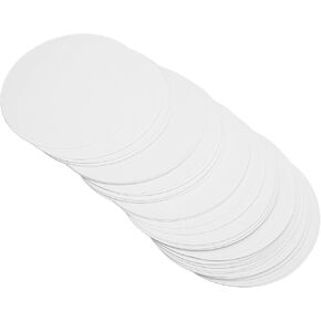 100Pcs White Circle Paper, Plant Fiber Badge Making Paper Thick Cardstock Round Paper with Blank Design for Pin Buttons, Badges, DIY Projects (58MM)