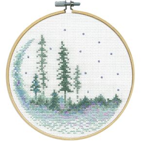 Design Works Crafts Forest Counted Cross Stitch Kit with Hoop