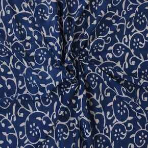 Trade Star 3 Yard Indigo Block Print Fabric for Dressmaking Indian Floral Print Fabric for Crafting 100% Cotton Fabric by The Yard Beautiful Fabric for Women Fall Decor Throw Fabric (Pattern 8)