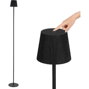 Neoglint Cordless Floor Lamp for Outdoor/Indoor, Touch Control Adjustable Height LED Lamp, Dimmable Rechargeable Battery Operated Lamp for Bedroom, Living Room, Patio (Round)
