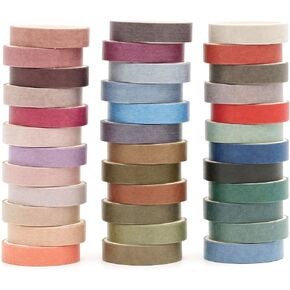 Songdao 36 Rolls Solid Colors Washi Tape Pack Pastel Colored Arts Adhesive Tapes Four Seasons Decorative Masking Tape Sets for Craft, Kids, Scrapbook, DIY, Gift Wrapping (Autumn) in Kuwait