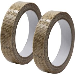 SUPVOX 2pcs Flax Tape Masking Decorative Tape Sticky Craft Trim Adhesive Tape Sticker for DIY Scrapbooking Crafts(15mm Wide)