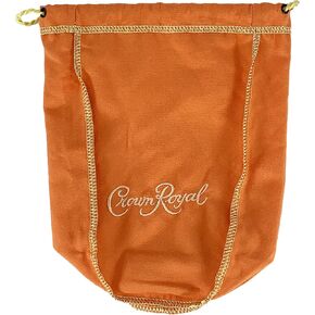 Orange Crown Royal Bag w/Drawstring - Perfect for Storage Gift Bags Shiftboot Carrying Dice or Games Felt Fabric for Sewing - from Crown Peach Bottles