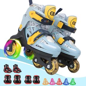 Kids Quad Roller Skate,Roller Skates for Girls Boys,3-Point Balance Roller Shoes for Beginners