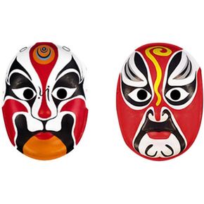 Milisten 2 Pcs white mask kids DIY mask DIY masquerade mask Beijing Opera Mask paper full peking opera face painting halloween mask Chinese culture mask women's clothing manual child