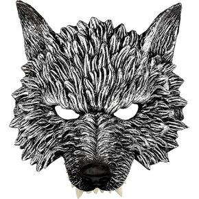 قناع Joyfisco Wolf Halween Half Face Maswolf Mask Party Cosplay CoSplay Mask Mask
