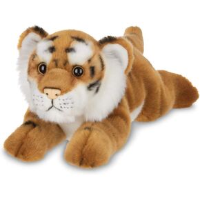 Bearington Saber Plush Tiger Stuffed Animal, 14 inches
