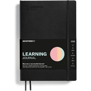 LEUCHTTURM1917 - Cleer Learning Journal - The Ideal Guided Journal, Workbook, and Notebook for Actively Acquiring New Professional and Personal Skills and Knowledge, Black