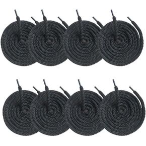 Chalis & Denis 8Pcs Hoodie Round Draw String Replacement Black 6mmX50 Inch Drawstrings Cord for Sweatpants, Sweatshirt, Jacket, Coats, Shorts, Pants, Swim, Trunks, Pullover Hooded (Black)