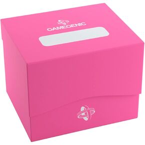 Gamegenic Side Holder 100+ XL Casual Deck Box | Double-Sleeved Card Storage with Flex Card Divider | Premium Card Protector | Cobra Neck Technology | Holds up to 100 Cards | Pink Color | Made