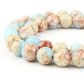 Natural Stone Beads Gemstone Beads for Jewelry Making - Crystal Beads for Bracelets, 8mm Beads Round Loose Beads(44-47pcs, 8mm, Pink Jade)