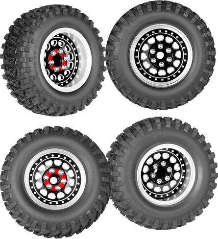 2.2 Beadlock Wheels Adjustable 4 Offsets Rims for 1/10 SCX10/AMG 6x6 TRX4/TRX6 D90 Gen8 VS4-10 Gen8 MST CFX,2.2 Beadlock Wheels,Titanium Black in Saudi Arabia