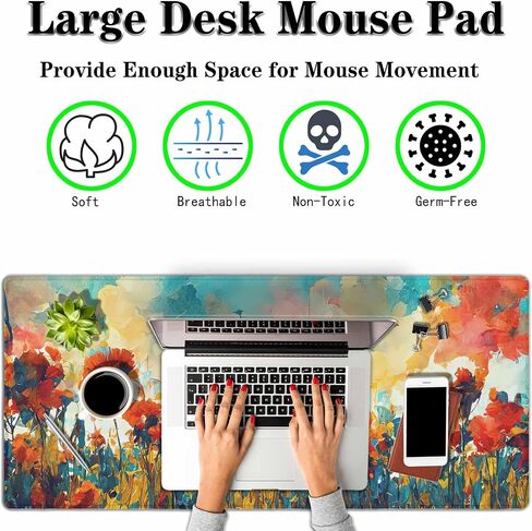 Phoenix Bird Risen from The Ashes Desk Mat Large Mouse Pad Fire Burning Spread Wide Wings Gold Full Extended Gaming Computer Keyboard Mousepad for Home,Office 35.4"X15.7" in Saudi Arabia