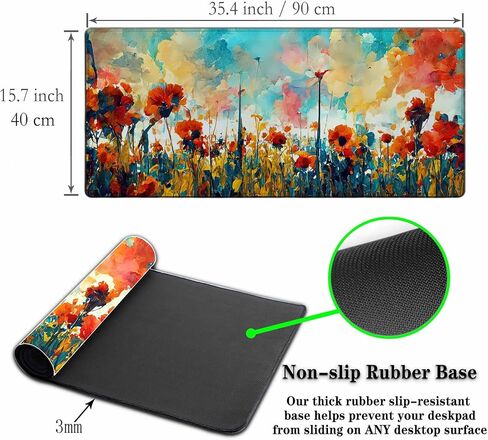 Phoenix Bird Risen from The Ashes Desk Mat Large Mouse Pad Fire Burning Spread Wide Wings Gold Full Extended Gaming Computer Keyboard Mousepad for Home,Office 35.4"X15.7" in Saudi Arabia