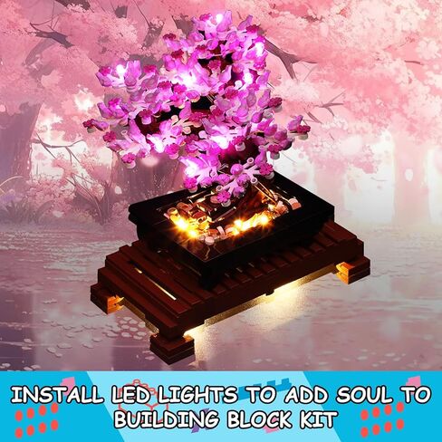 مجموعة LED LED ل LEGO Bonsai Tree 10281 مجموعة ، متوافقة مع طراز LEGO 10281 لبنات البناء (لا تشمل مجموعة الكتل) (الوردي) in Kuwait