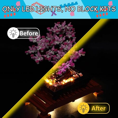 مجموعة LED LED ل LEGO Bonsai Tree 10281 مجموعة ، متوافقة مع طراز LEGO 10281 لبنات البناء (لا تشمل مجموعة الكتل) (الوردي) in Kuwait