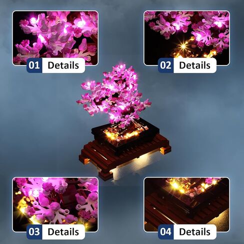 مجموعة LED LED ل LEGO Bonsai Tree 10281 مجموعة ، متوافقة مع طراز LEGO 10281 لبنات البناء (لا تشمل مجموعة الكتل) (الوردي) in Kuwait