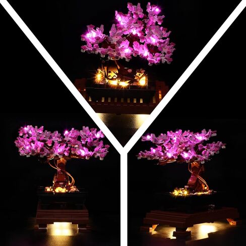 مجموعة LED LED ل LEGO Bonsai Tree 10281 مجموعة ، متوافقة مع طراز LEGO 10281 لبنات البناء (لا تشمل مجموعة الكتل) (الوردي) in Kuwait