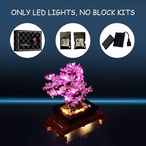 مجموعة LED LED ل LEGO Bonsai Tree 10281 مجموعة ، متوافقة مع طراز LEGO 10281 لبنات البناء (لا تشمل مجموعة الكتل) (الوردي) in Kuwait
