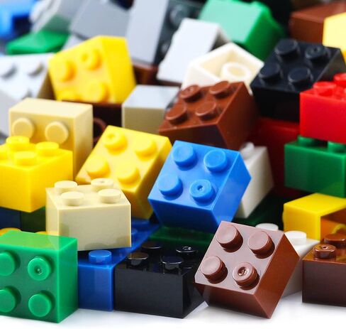 Feleph 2x2 Bricks 400 Pieces Multicolored Classic Parts Building Creative Play Blocks Set Toy Basic Accessories Compatible with 3003 Major Brick Brands (Multicolored) in Kuwait