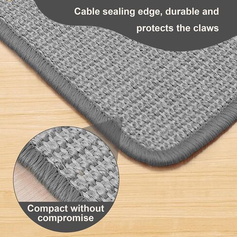 Cat Scratching Mat Sisal, 2 Packs Natural Sisal Fabric 23.6" x 15.8" Cat Scratching Pad with Cute Playing Toy and Spiral Nails, Cat Scratching Wall Scratchers for Fabric Sofa Chair (2Pcs,White) in Saudi Arabia