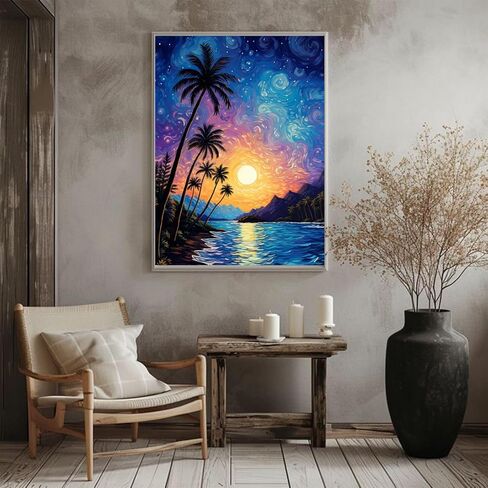 AIBOERL Bohemia Diamond Painting Kits for Adults,Diamond Painting Kits 5D Diamond Art Kits,Full Drill DIY Crafts Diamond Painting Kit Adult for Home Decor Gift Diamond Dots[11.8x15.7inch] in Saudi Arabia