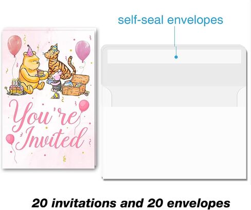 Pooh Bear Baby Shower Invitations Pooh Bear Baby Boy Shower Invitations, 20 Invites with Envelopes in Kuwait
