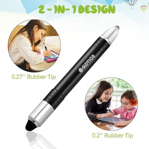 Stylus Pen for ipad iPhone Capacitive Stylist with Magnetic Cap, Touch Screens Stylus Pens for Kids Tablets All Touch Screen Devices - Black in Saudi Arabia
