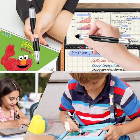 Stylus Pen for ipad iPhone Capacitive Stylist with Magnetic Cap, Touch Screens Stylus Pens for Kids Tablets All Touch Screen Devices - Black in Saudi Arabia